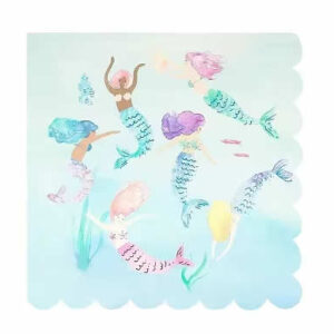 Servilletas SIRENAS ACUARELA x 10